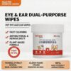 Baidar Pet Cat Tear Stain Wipes, Eye and Ear Cleaning Wet Wipes for Dogs and Cats