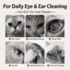 Baidar Pet Cat Tear Stain Wipes, Eye and Ear Cleaning Wet Wipes for Dogs and Cats