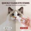 Baidar Pet Cat Tear Stain Wipes, Eye and Ear Cleaning Wet Wipes for Dogs and Cats