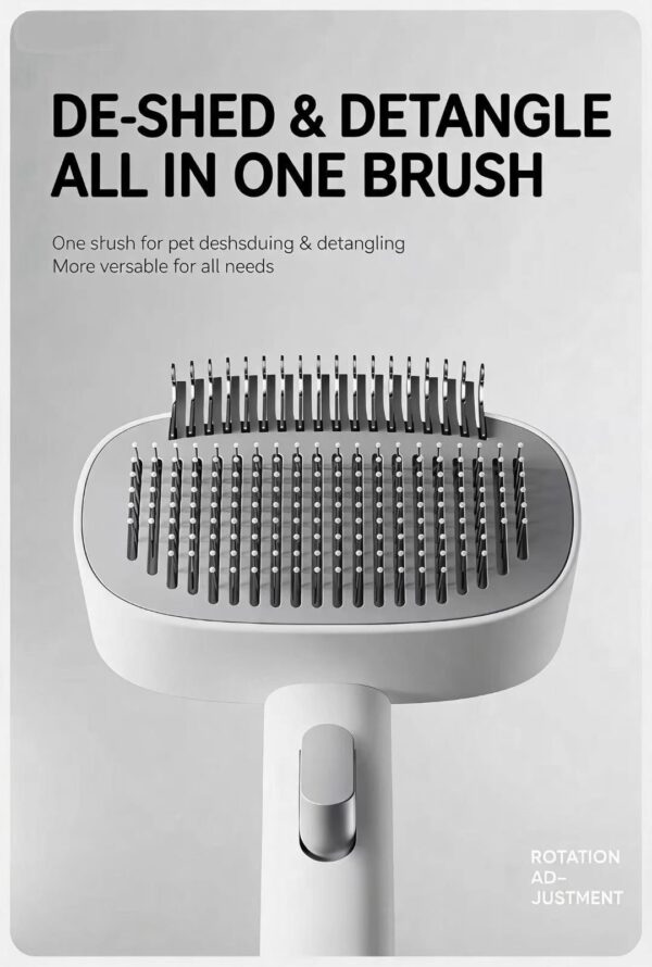 Cat Comb - Cat Hair Comb with Knot-Removal Function for Long and Short Hair Cats' Hair Clippers for Dogs - Hair Brush for Pets - Special Anti-Fur-Float Device with Buttons