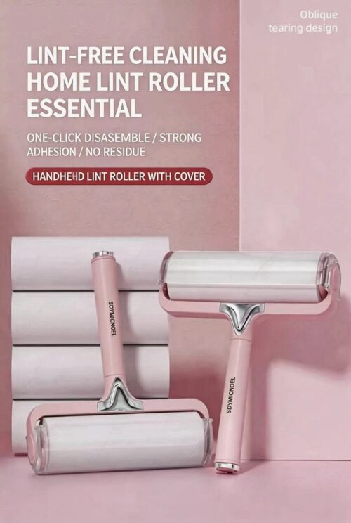 Pet hair remover roller brush for bed, home use, clothes, and cat hair—great for removing pet hair, ideal for toilet paper rolls and sticky paper
