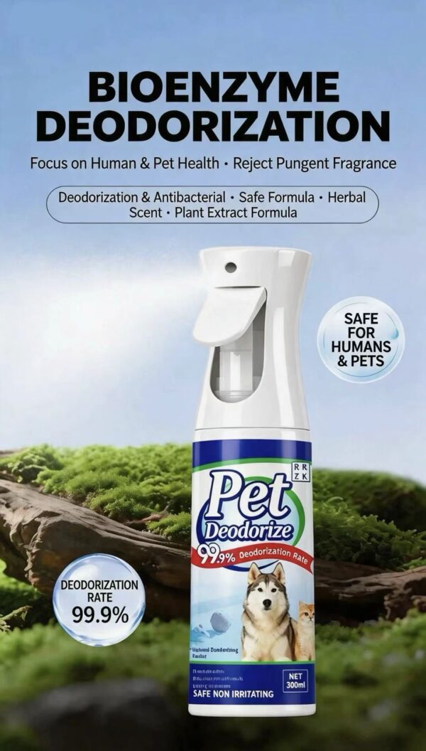 Pet Deodorizer, Bacterial Inhibitor, Urine Odor Remover, Cat and Dog Urine Enzyme Decomposer Spray for Cats