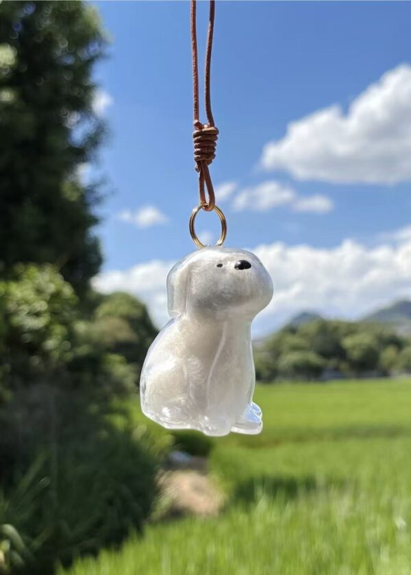 Labrador Golden Retriever Dog Hair Storage Memorial Capsule Car Hanging Bag Pendant, Drooping Ears Dog Birthday Gift