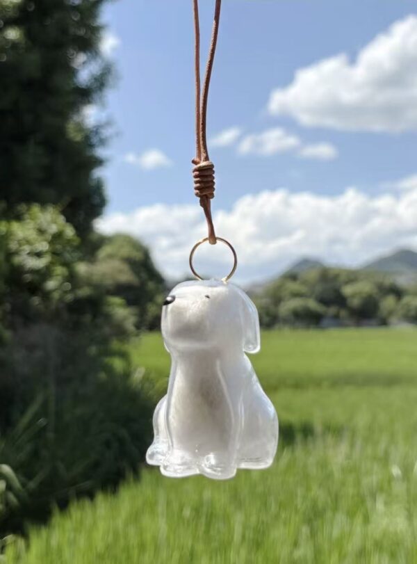 Labrador Golden Retriever Dog Hair Storage Memorial Capsule Car Hanging Bag Pendant, Drooping Ears Dog Birthday Gift