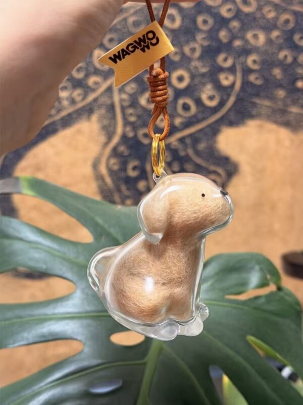 Labrador Golden Retriever Dog Hair Storage Memorial Capsule Car Hanging Bag Pendant, Drooping Ears Dog Birthday Gift