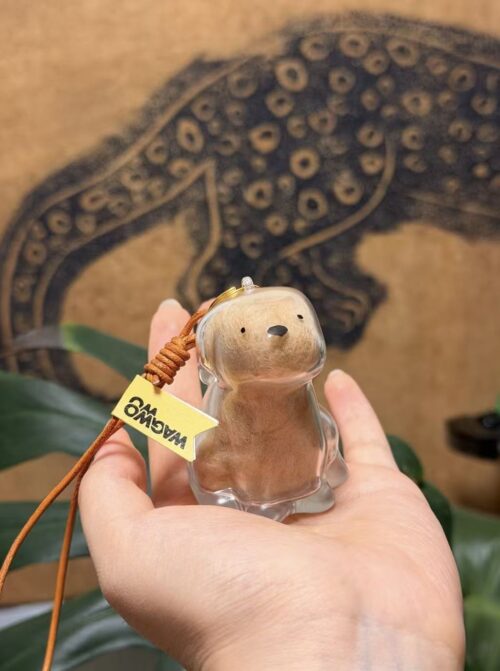 Labrador Golden Retriever Dog Hair Storage Memorial Capsule Car Hanging Bag Pendant, Drooping Ears Dog Birthday Gift