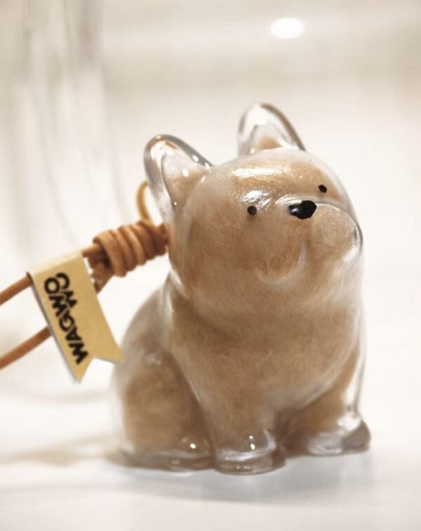 French Bulldog Custom Hair Storage Keepsake Capsule Car Hanging Bag Pendant Pet Hair Memorial Ornament Birthday Gift