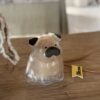 617 Custom Pet Hair Keepsake Car Hanging Bag Ornament with Dog Shape Design, Personalized Gift for Pet Lovers